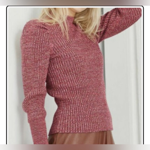 Women's High Neck Pullover Sweater - Who What Wear Wine Red - Picture 2 of 7